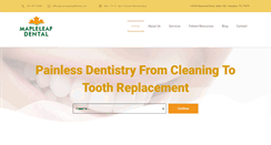 Desktop Screenshot of mymapleleafdental.com