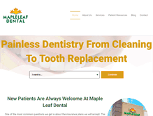 Tablet Screenshot of mymapleleafdental.com